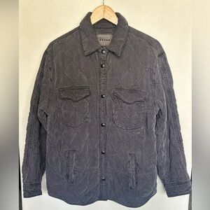 Blank NYC Quilted Black Shirt Jacket- Preowend Women's BlankNYC black quilted